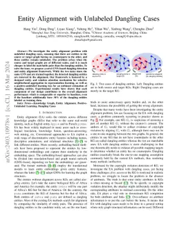 Entity Alignment with Unlabeled Dangling Cases