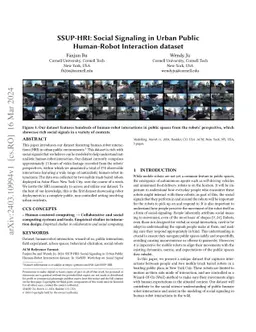 SSUP-HRI: Social Signaling in Urban Public Human-Robot Interaction
  dataset