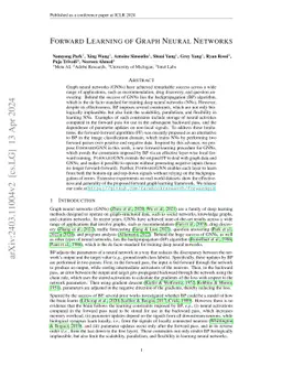 Forward Learning of Graph Neural Networks