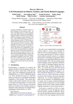 DIALECTBENCH: A NLP Benchmark for Dialects, Varieties, and
  Closely-Related Languages