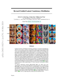 Reward Guided Latent Consistency Distillation