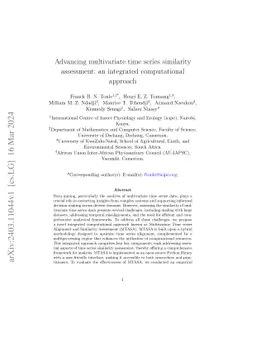 Advancing multivariate time series similarity assessment: an integrated
  computational approach
