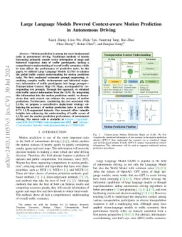 Large Language Models Powered Context-aware Motion Prediction
