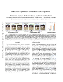 Audio-Visual Segmentation via Unlabeled Frame Exploitation