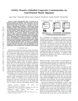 GOMA: Proactive Embodied Cooperative Communication via Goal-Oriented Mental Alignment