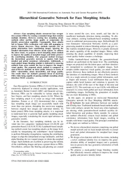 Hierarchical Generative Network for Face Morphing Attacks
