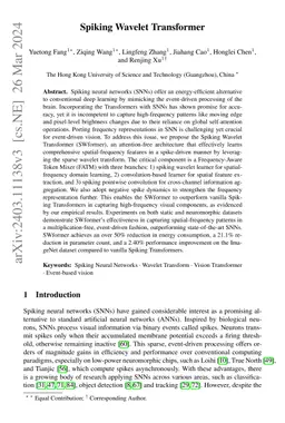 Spiking Wavelet Transformer
