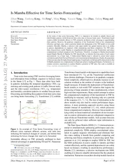 Is Mamba Effective for Time Series Forecasting?