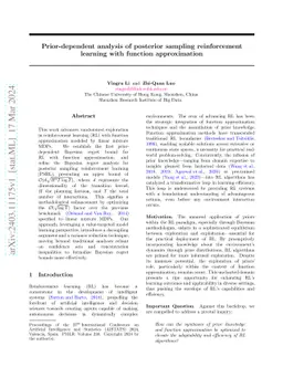 Prior-dependent analysis of posterior sampling reinforcement learning
  with function approximation