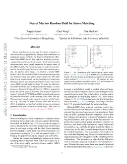 Neural Markov Random Field for Stereo Matching