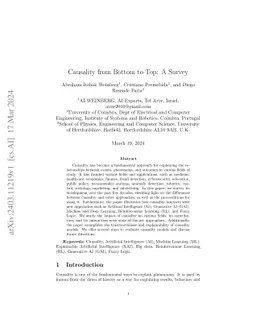 Causality from Bottom to Top: A Survey