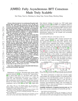 JUMBO: Fully Asynchronous BFT Consensus Made Truly Scalable
