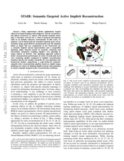 STAIR: Semantic-Targeted Active Implicit Reconstruction