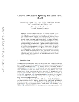 Compact 3D Gaussian Splatting For Dense Visual SLAM