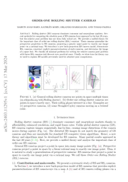 Order-One Rolling Shutter Cameras