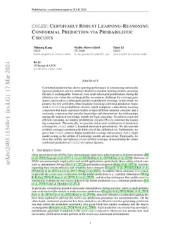 COLEP: Certifiably Robust Learning-Reasoning Conformal Prediction via
  Probabilistic Circuits