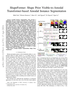ShapeFormer: Shape Prior Visible-to-Amodal Transformer-based Amodal
  Instance Segmentation