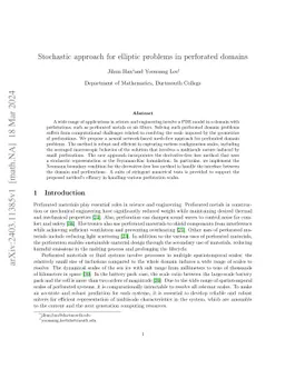 Stochastic approach for elliptic problems in perforated domains