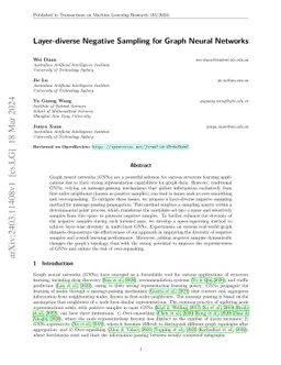 Layer-diverse Negative Sampling for Graph Neural Networks
