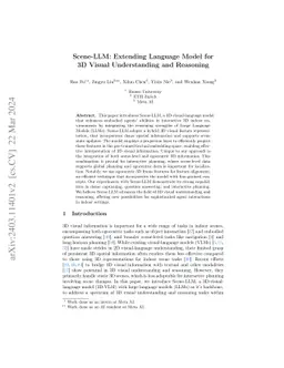 Scene-LLM: Extending Language Model for 3D Visual Understanding and
  Reasoning