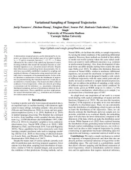 Variational Sampling of Temporal Trajectories