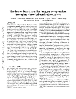 Earth+: on-board satellite imagery compression leveraging historical
  earth observations