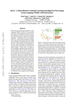 InsCL: A Data-efficient Continual Learning Paradigm for Fine-tuning
  Large Language Models with Instructions