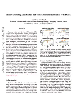 Robust Overfitting Does Matter: Test-Time Adversarial Purification With
  FGSM