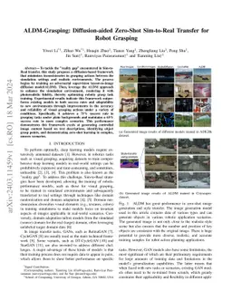 ALDM-Grasping: Diffusion-aided Zero-Shot Sim-to-Real Transfer for Robot
  Grasping