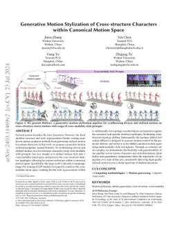 Generative Motion Stylization within Canonical Motion Space