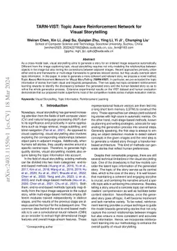 TARN-VIST: Topic Aware Reinforcement Network for Visual Storytelling