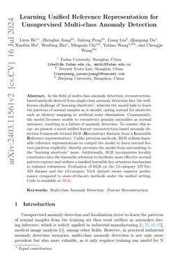 Learning Unified Reference Representation for Unsupervised Multi-class
  Anomaly Detection