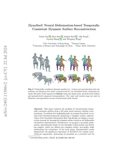 DynoSurf: Neural Deformation-based Temporally Consistent Dynamic Surface
  Reconstruction