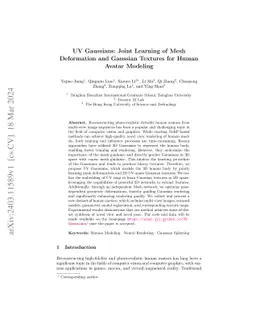 UV Gaussians: Joint Learning of Mesh Deformation and Gaussian Textures
  for Human Avatar Modeling