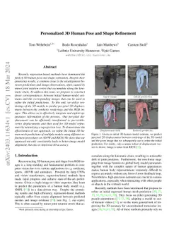 Personalized 3D Human Pose and Shape Refinement