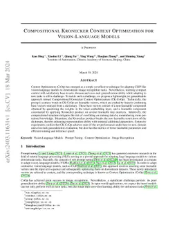 Compositional Kronecker Context Optimization for Vision-Language Models