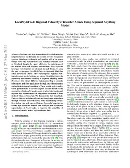 LocalStyleFool: Regional Video Style Transfer Attack Using Segment
  Anything Model
