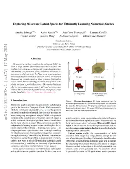 Exploring 3D-aware Latent Spaces for Efficiently Learning Numerous
  Scenes