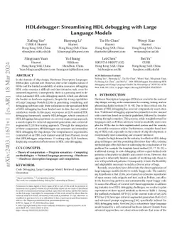 HDLdebugger: Streamlining HDL debugging with Large Language Models