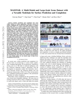 MASSTAR: A Multi-Modal and Large-Scale Scene Dataset with a Versatile
  Toolchain for Surface Prediction and Completion