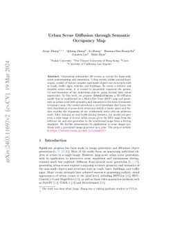 Urban Scene Diffusion through Semantic Occupancy Map