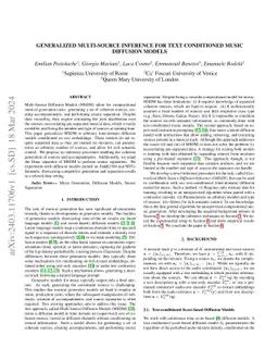 Generalized Multi-Source Inference for Text Conditioned Music Diffusion
  Models