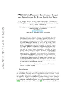 PARMESAN: Parameter-Free Memory Search and Transduction for Dense Prediction Tasks