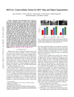 BEVCar: Camera-Radar Fusion for BEV Map and Object Segmentation