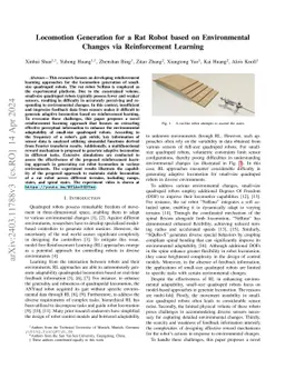 Locomotion Generation for a Rat Robot based on Environmental Changes via
  Reinforcement Learning
