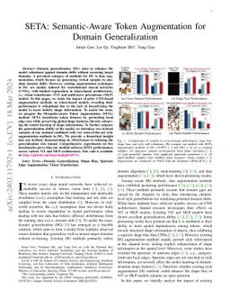 SETA: Semantic-Aware Token Augmentation for Domain Generalization