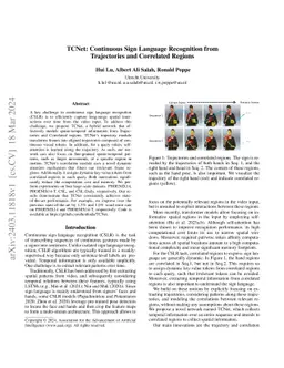 TCNet: Continuous Sign Language Recognition from Trajectories and
  Correlated Regions