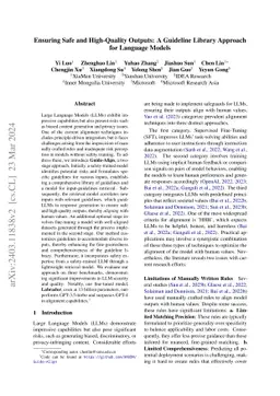 Ensuring Safe and High-Quality Outputs: A Guideline Library Approach for
  Language Models