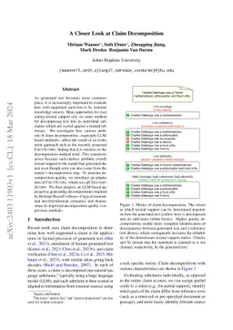 A Closer Look at Claim Decomposition