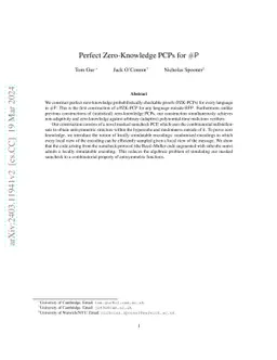 Perfect Zero-Knowledge PCPs for #P